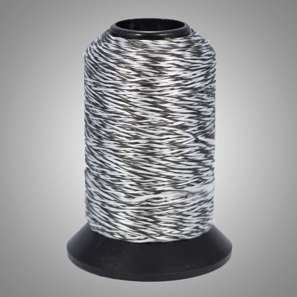 White & Black Speckled 1/8lb BCY 452X / 452XtraBowstring Material Bow String  - Image 1 of 1