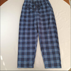 IZOD Sleepwear Men's Size Medium Sleep Lounge Pants Blue Plaid Drawstring Pajama