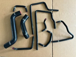 HIGH PERFORMANCE SILICONE HOSES FOR SUBARU IMPREZA GDA GDB 01 - 09 STi WRX BLACK - Picture 1 of 4