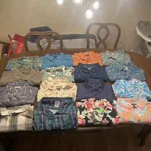 Lot Of 16 XL Hawaiian Aloha Camp Shirts REI Mizzen Main Vans Rvca Hilo Nutter - Picture 1 of 22