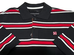 Camisa polo vintage G-Unit negra roja a rayas para hombre XL Streetwear Y2K nueva con etiquetas - Imagen 1 de 13