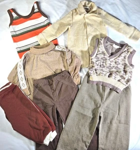 Vintage Jungen 2T-4T Menge 7 braun beige Donmoor Stier Frosch Strick JCPenney - Bild 1 von 23