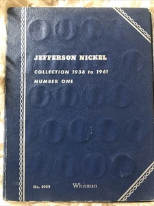 JEFFERSON NICKEL Collection 1938 to 1961 Number One Official Whitman Coin Folder - Bild 1 von 16