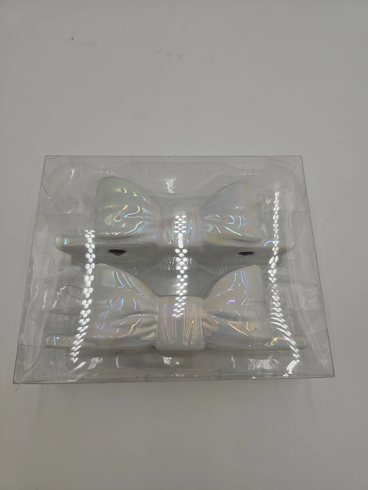 Target Bullseye Christmas 2024 Set of 2 Ceramic Iridescent Taper Candle Holders