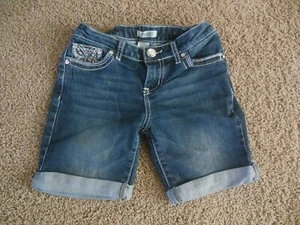 MUDD Girls SHORTS size 12 butterfly jewel pockets adjustable waistband - Picture 1 of 3