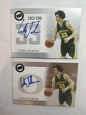 Luke Jackson - 2004 Press Pass autógrafo de novato + plateado automático RC/200 SSP lote X2 Foto 1 de 2