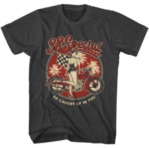 38 Special Caught Up In You Girl Motorbike Men's T Shirt Rock Band Music Merch - Picture 1 of 5