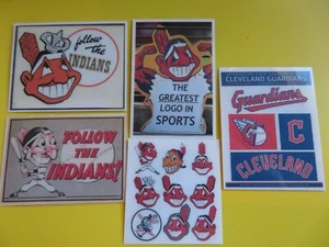 CLEVELAND INDIANER, CHIEF WAHOO (NICHT MEHR PRODUZIERT), VINTAGE MAGNETE (4) + NEUER LOGO MAGNET - Bild 1 von 9