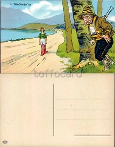 SATIRICA WW1-ANTI AUSTRIA-ITALIA TURRITA-GIOLITTI IL TRADIMENTO-C62-29 - Picture 1 of 1