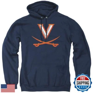 University of Virginia Official Primary Logo Unisex Adult Pull-Over Hoodie,Na - Picture 1 of 5
