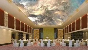 3D Marble Color Pattern Clouds  Wallpaper Ceiling Decals Wall Art Print - Picture 1 of 5