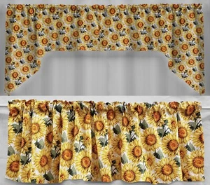 Harvest Sunflowers Valances, Curtains or Swags - Picture 1 of 16