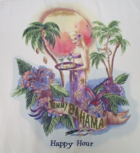 Tommy Bahama Hemd Herren M gelb Happy Hour Girl Rayon Monkey Hawaii Camp - Bild 1 von 14