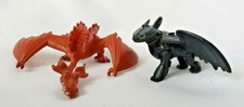 Toothless Dragon Figure DWA How to Train Your Dragon Figure Lot of 2 Miniature