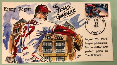 Kenny Rogers Perfect Game 1994 Wild Horse Cachets HP Event Cover ARTIST PROOF 🔥 - Image 1 of 4