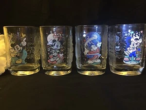 McDonalds Walt Disney World Year 2000 Celebration Glasses Set of 4 Mickey Mouse - Picture 1 of 1