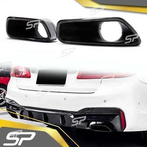 Tubo de escape embellecedores de escape negro para BMW Serie 5 G30 G31 paquete deportivo a partir de 2017 - Imagen 1 de 12