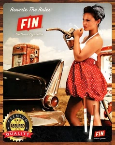 FIN - Rewrite The Rules - Electronic Cigarettes - Metal Sign 11 x 14 - Picture 1 of 3