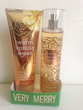 NEW! BATH & BODY WORKS FRAGRANCE MIST & BODY CREAM GIFT SET - WARM VANILLA SUGAR
