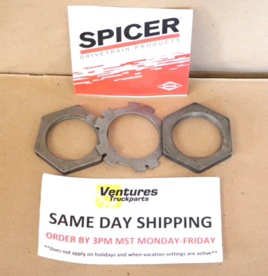 1953-1969 Ford F250 Dana 60 Rear Spindle Nut And Lock Washer OEM  1-13/16" X 16 - Image 1 of 3