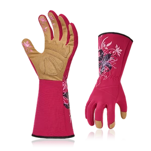 1 par de guantes de jardinería de cuero sintético Vgo, guantes de trabajo lavables (SL7445) - Imagen 1 de 10
