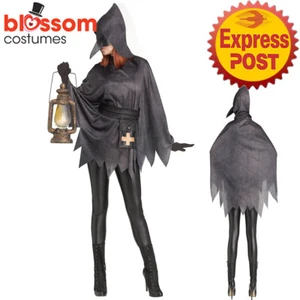CA1749 Steampunk Plague Doctor Poncho Womens Costume Renaissance Grim Reaper - Picture 1 of 4