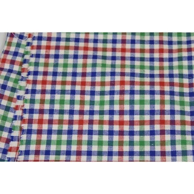 Tela decorativa a cuadros tejida Waverly roja azul verde algodón decoración del hogar 90819 Foto 1 de 2