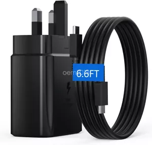 OEM 45W Super Fast Charging Charger Adapter 2M Cable For Samsung S25 S24 S23 + - Picture 1 of 8