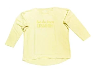 BeFamous DamenSweatshirt hellgelb Glitterprint lemon sugar BIDAKALO BFW2067-30-2 - Bild 1 von 2