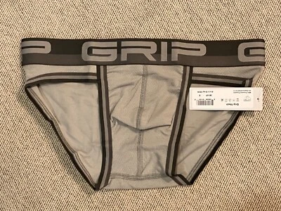 C-IN2 Men’s Brief, Grip Mesh Sport Brief in Alvin Grey, Size Small - Image 1 of 4