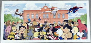 GARTEN POSTER COMIC SQUARE UNSIGNIERT - Bild 1 von 1