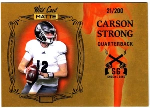 2022 Wild Card Matte SSP #SG-10 Carson Strong Smoking Guns #21/200 MADE - Picture 1 of 1