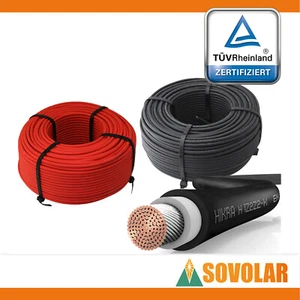 SOVOLAR Solarkabel 100m 6mm² Schwarz Solar Kabel PV Anschluss Photovoltaik - Bild 1 von 5