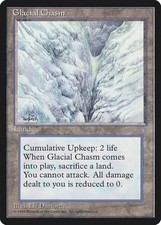 Glacial Chasm Ice Age NM Land Uncommon MAGIC THE GATHERING MTG CARD ABUGames