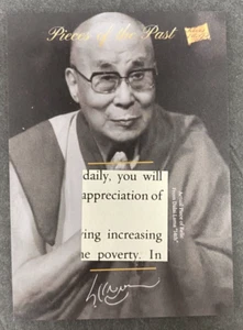 2018 *PIECES OF THE PAST* MEMENTOS EDITION RELIC CARD DALAI LAMA PR-DL - Picture 1 of 2
