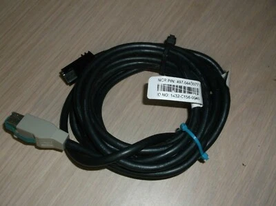 IBM 497-0445077 POS Cash Register Power Control Cable Black - Image 1 of 2