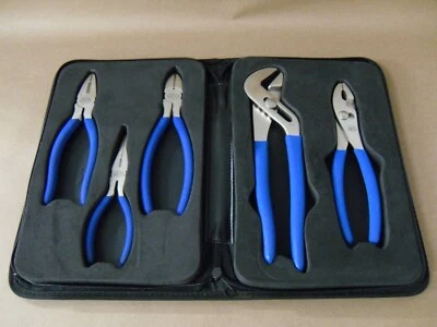 5 PC CUSHIONED GRIP PLIER SET WITH ZIPPER CASE - Image 1 of 3