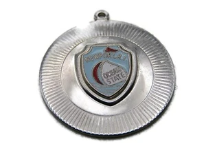 Newport R.I. Ocean State Crest Charm Silver Tone - Picture 1 of 4