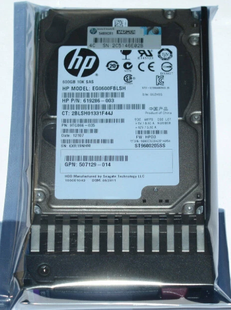 HP 600GB 2.5'' SFF SAS 6G 10K DP Server Hard Drive 581286-B21 581311-001 G6 G7 - Image 1 of 3