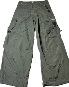 Pantaloni vintage Caffeina Baggy Cargo Rave Y2K Skater verdi ancora con etichette! Raro - Foto 1 di 17