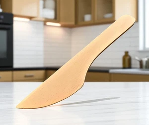 100 X Wooden Butter Spreader 21cm Beech Natural Jam Cheese Spatula Eco Kitchen - Picture 1 of 2