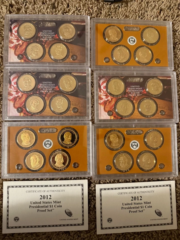 Lot of 2012 US Mint Presidential $1 Coin Proof Sets  (no boxes) 22AM - Image 1 of 1