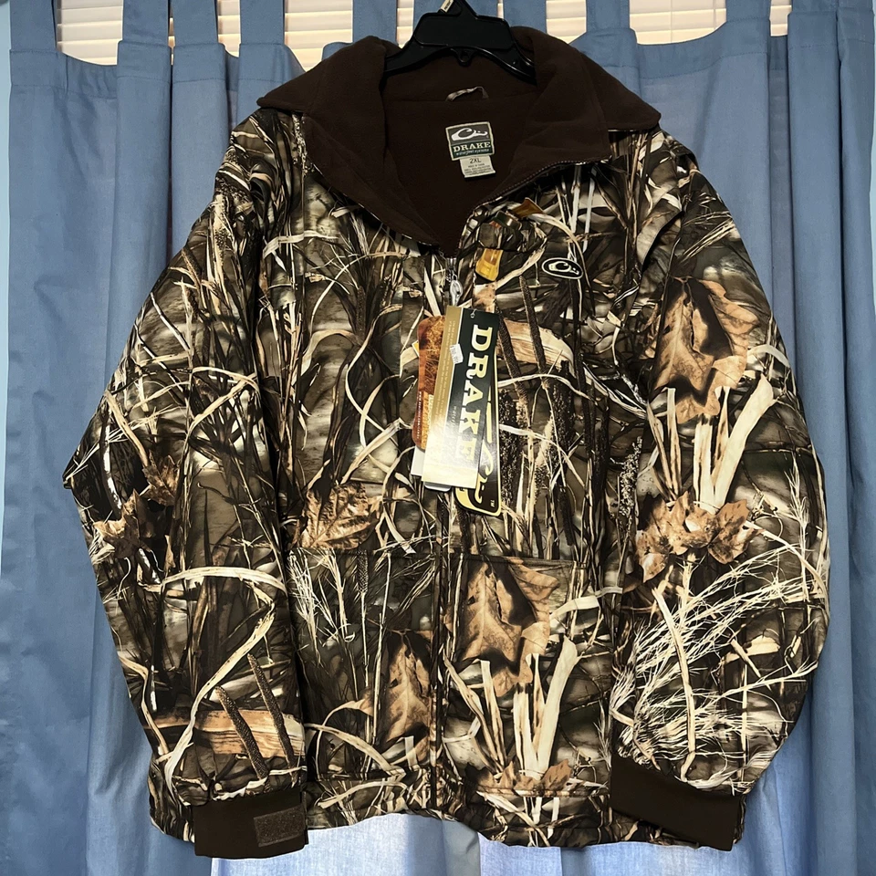 NWT Drake MST Fleece Lined Full Zip Max4 Coat - 2XL - RealTree Camo Duck Hunting - Image 1 of 4