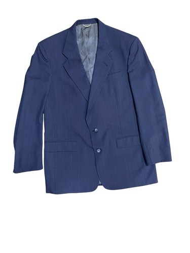 Giacca blazer Christian Dior uomo blu navy gessato lana Le Connoisseur taglia 41L