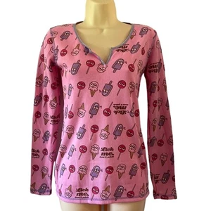 Top tejido estampado rosa David & Goliat nuevo con etiquetas talla pequeña helada caprichosa talla S - Imagen 1 de 8