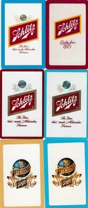 ALKOHOLWERBUNG - SCHLITZ - 6 einzelne Vintage Spielkarten - Bild 1 von 1