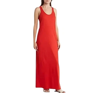 Melrose And Market Racerback Maxi Tank Dress Sleeveless Red Women's Size 3X NWOT - Picture 1 of 10