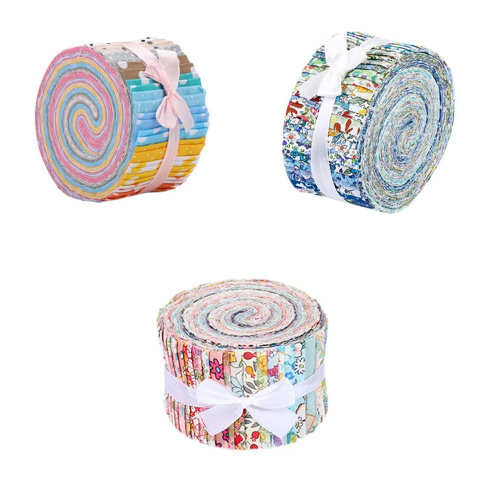 Jelly Rolls Fabric Jelly Rolls Strips Cotton Jelly Roll Batting Strips for - image 1 of 1