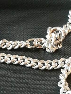 LUNGA COLLANA  ARGENTO 835  MAGLIA GOURMETTE UNO A ERRE  VINTAGE CM 75 Bella !!! - Immagine 1 di 4