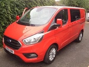 2022 FORD TRANSIT CUSTOM 300 LIMITED SPORT ECOBLUE DOUBLE CAB CREW VAN -NO VAT - Picture 1 of 19